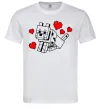 Чоловіча футболка Собака з сердечками Білий фото