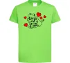Дитяча футболка Собака з сердечками Лаймовий фото