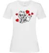 Женская футболка Собака з сердечками Белый Женская футболка Собака з сердечками Белый фото