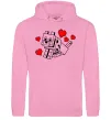 Чоловіча толстовка (худі) Собака з сердечками Рожевий фото