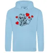 Чоловіча толстовка (худі) Собака з сердечками Блакитний фото