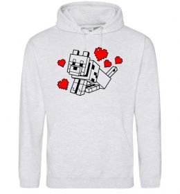 Жіноча толстовка (худі) Собака з сердечками Жіноча толстовка (худі) Собака з сердечками