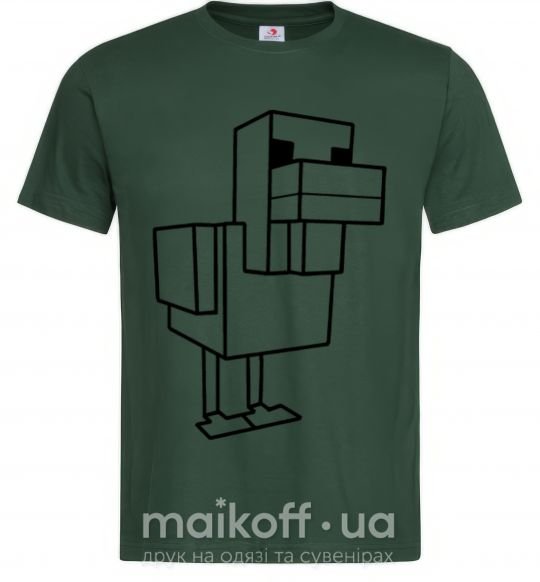 Мужская футболка Уточка Майнкрафт Темно-зеленый фото