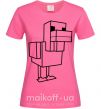 Женская футболка Уточка Майнкрафт Ярко-розовый фото