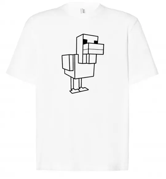 Футболка Оверсайз Качка Майнкрафт Белый фото