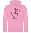 Мужская толстовка (худи) Качка Майнкрафт Розовый фото