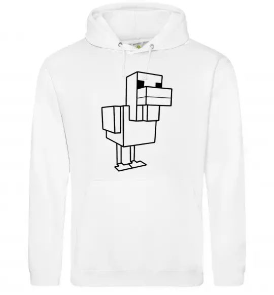 Чоловіча толстовка (худі) Качка Майнкрафт Білий фото