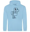 Мужская толстовка (худи) Качка Майнкрафт Голубой фото