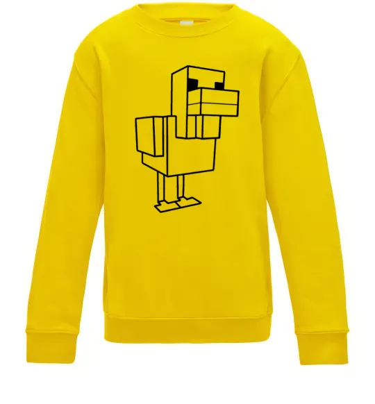 Дитячий світшот Качка Майнкрафт Сонячно жовтий фото