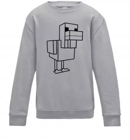 Дитячий світшот Качка Майнкрафт Сірий меланж фото