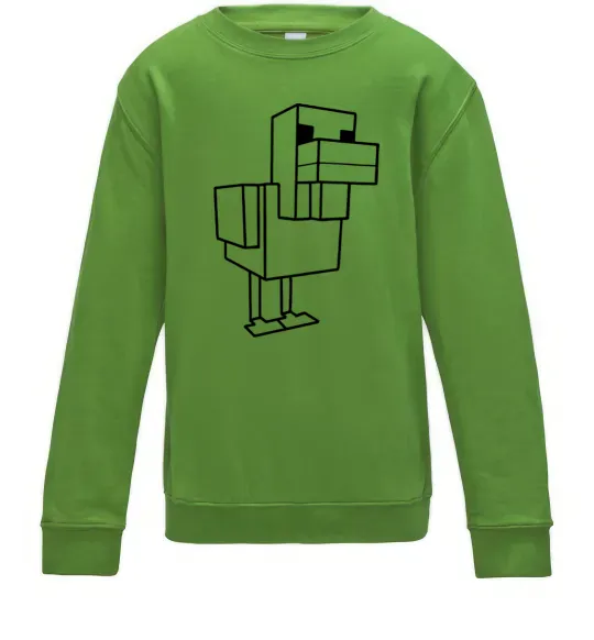 Дитячий світшот Качка Майнкрафт Лаймовий фото