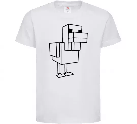 Дитяча футболка Качка Майнкрафт Білий фото