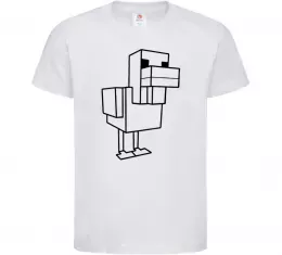 Дитяча футболка Качка Майнкрафт Білий фото