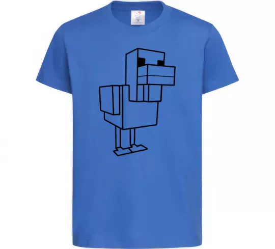 Дитяча футболка Качка Майнкрафт Яскраво-синій фото