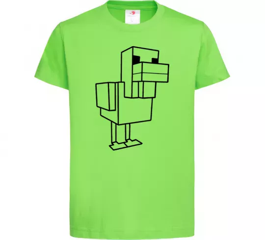 Дитяча футболка Качка Майнкрафт Лаймовий фото
