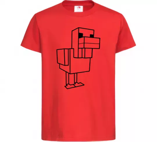 Дитяча футболка Качка Майнкрафт Червоний фото