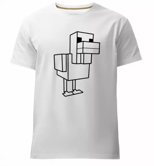 Чоловіча преміум футболка Качка Майнкрафт Білий фото