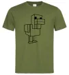 Чоловіча футболка Качка Майнкрафт Оливковий фото