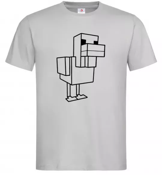 Чоловіча футболка Качка Майнкрафт Сірий фото