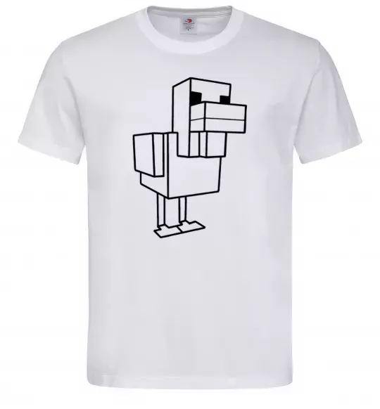 Чоловіча футболка Качка Майнкрафт Білий фото