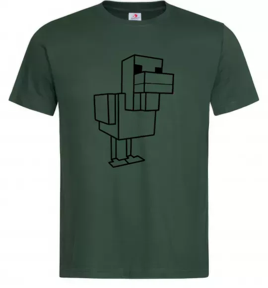 Чоловіча футболка Качка Майнкрафт Темно-зелений фото