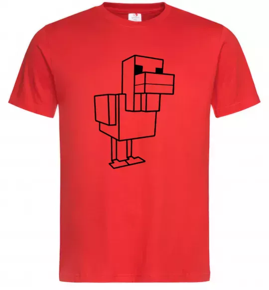 Чоловіча футболка Качка Майнкрафт Червоний фото
