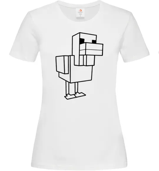 Жіноча футболка Качка Майнкрафт Білий фото