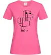 Жіноча футболка Качка Майнкрафт Яскраво-рожевий фото