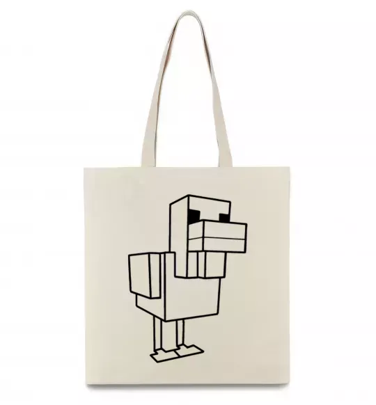 Еко-сумка Качка Майнкрафт Бежевий фото