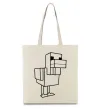 Еко-сумка Качка Майнкрафт Бежевий фото
