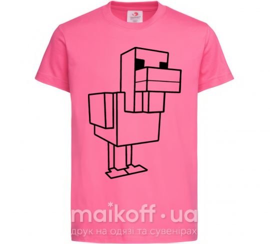 Дитяча футболка Уточка Майнкрафт Яскраво-рожевий фото