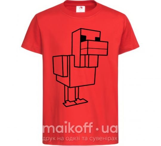 Детская футболка Уточка Майнкрафт Красный фото