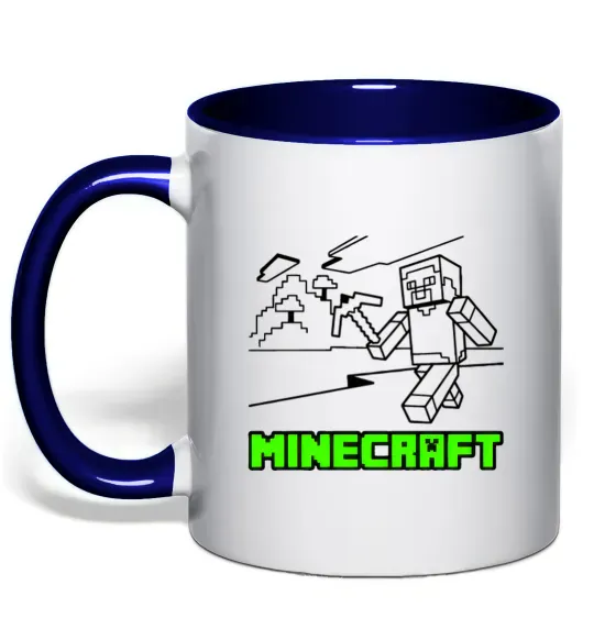 Чашка с цветной ручкой Гра Глубокий темно-синий фото