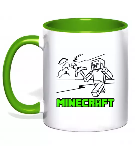 Чашка с цветной ручкой Гра Зеленый фото