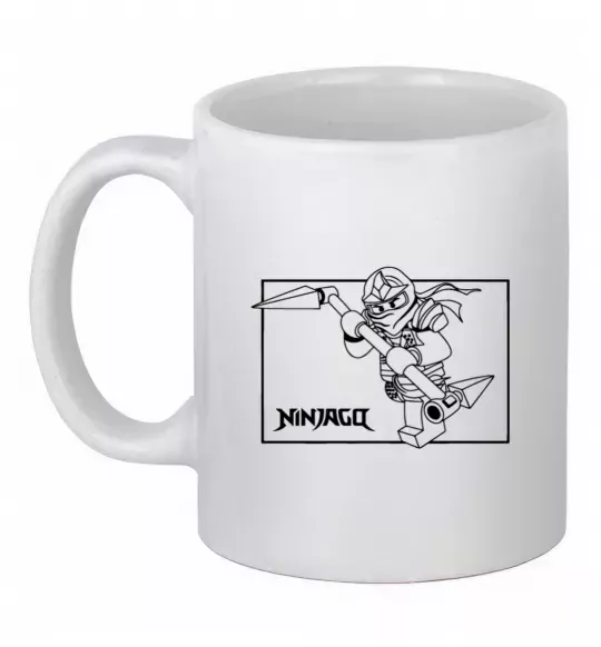Чашка керамическая Лего ніндзяго в рамці Белый фото