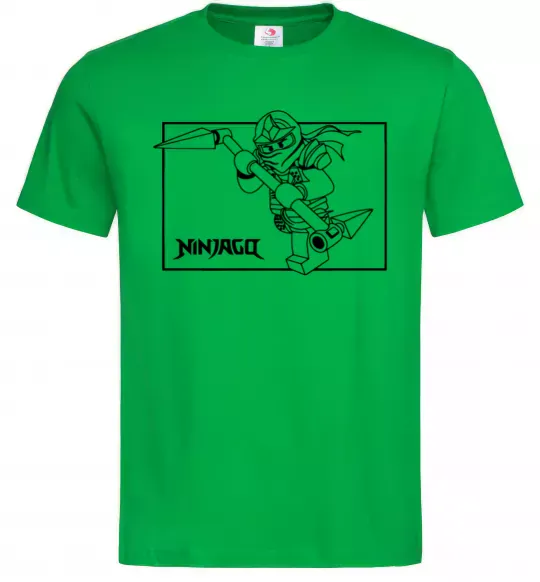 Мужская футболка Лего ніндзяго в рамці Зеленый фото
