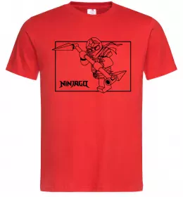Мужская футболка Лего ніндзяго в рамці Красный фото