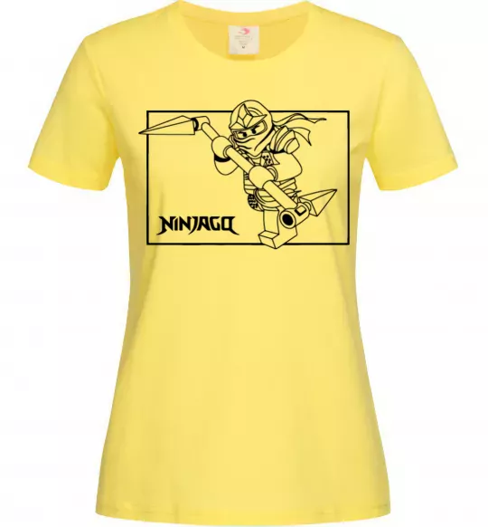 Женская футболка Лего ніндзяго в рамці Лимонный фото