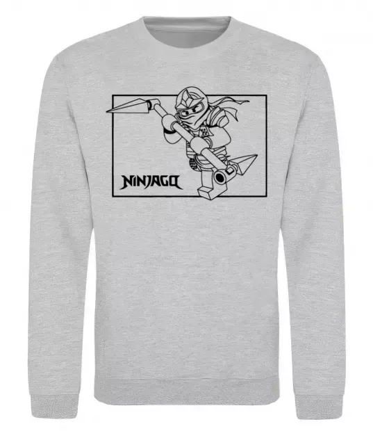 Свитшот Лего ніндзяго в рамці Серый меланж фото