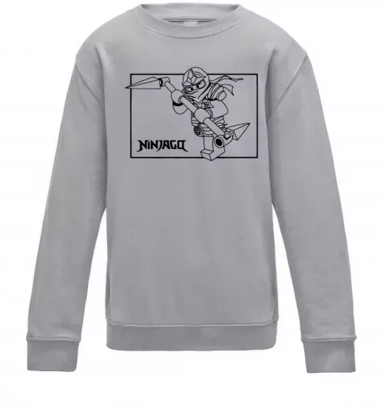 Детский Свитшот Лего ніндзяго в рамці Серый меланж фото
