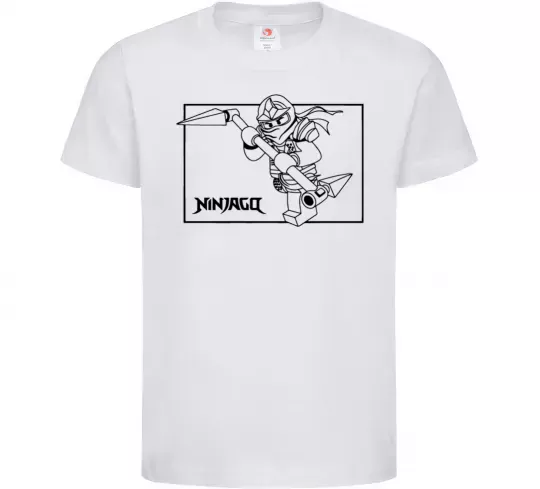 Дитяча футболка Лего ніндзяго в рамці Білий фото
