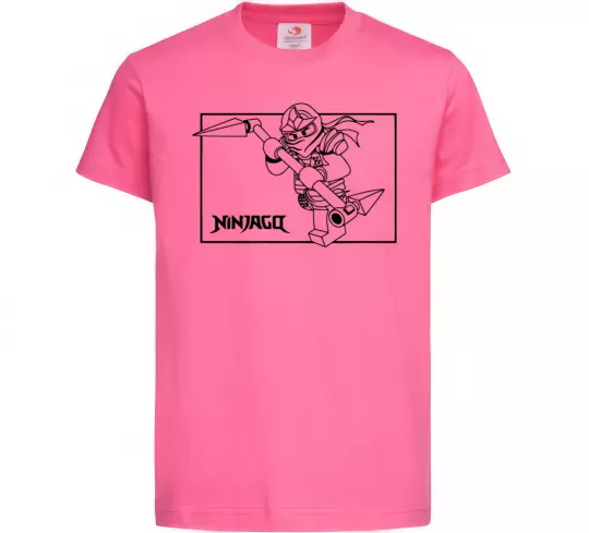 Дитяча футболка Лего ніндзяго в рамці Яскраво-рожевий фото
