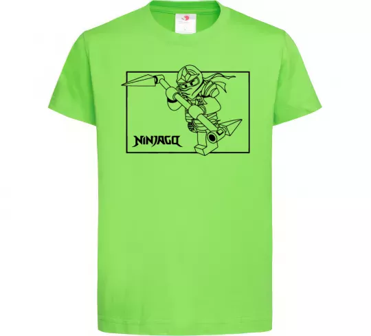 Дитяча футболка Лего ніндзяго в рамці Лаймовий фото