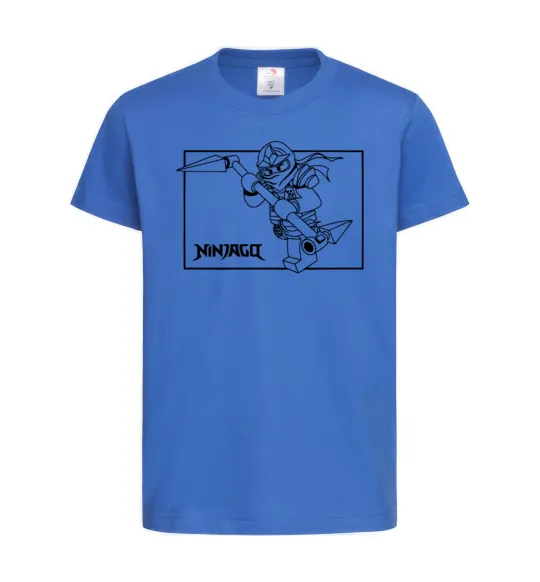 Детская футболка Лего ніндзяго в рамці Ярко-синий фото