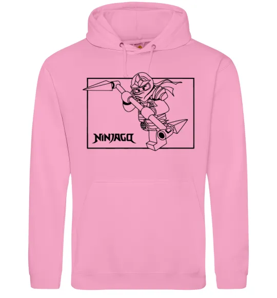 Мужская толстовка (худи) Лего ніндзяго в рамці Розовый фото