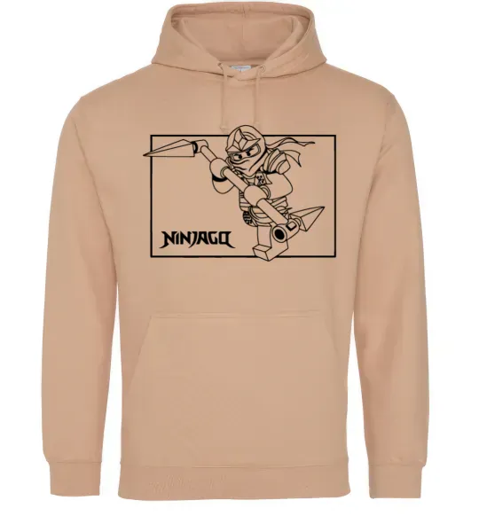 Женская толстовка (худи) Лего ніндзяго в рамці Песочный фото