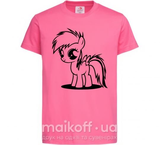Детская футболка Радуга Дэш Ярко-розовый фото