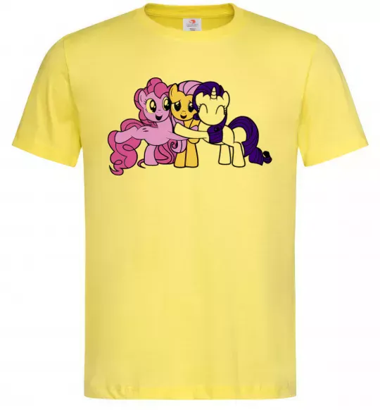 Мужская футболка Раріті Флаттершай та Пінкі Пай Лимонный фото