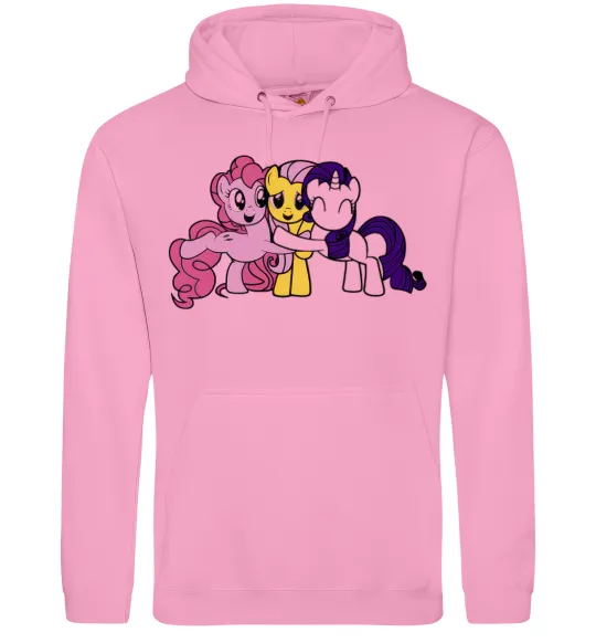 Женская толстовка (худи) Раріті Флаттершай та Пінкі Пай Розовый фото