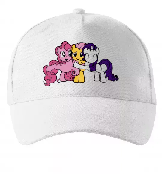 Кепка Раріті Флаттершай та Пінкі Пай Білий фото